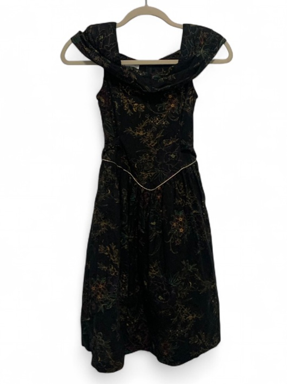 Vintage Amy Byer Black Floral Mini Dress